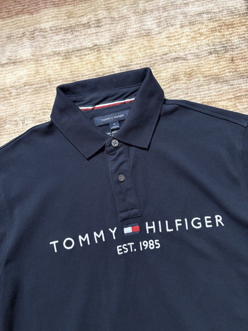 Tommy Hilfiger Script Embroid Logo Navy Poloshirt (Category: Tshirts & Polo Shirts ) located in Antipolo. Submitted by thearchivesproject (Listing ID 1467318226, Image 3). Description: 19.5 width 25 length.