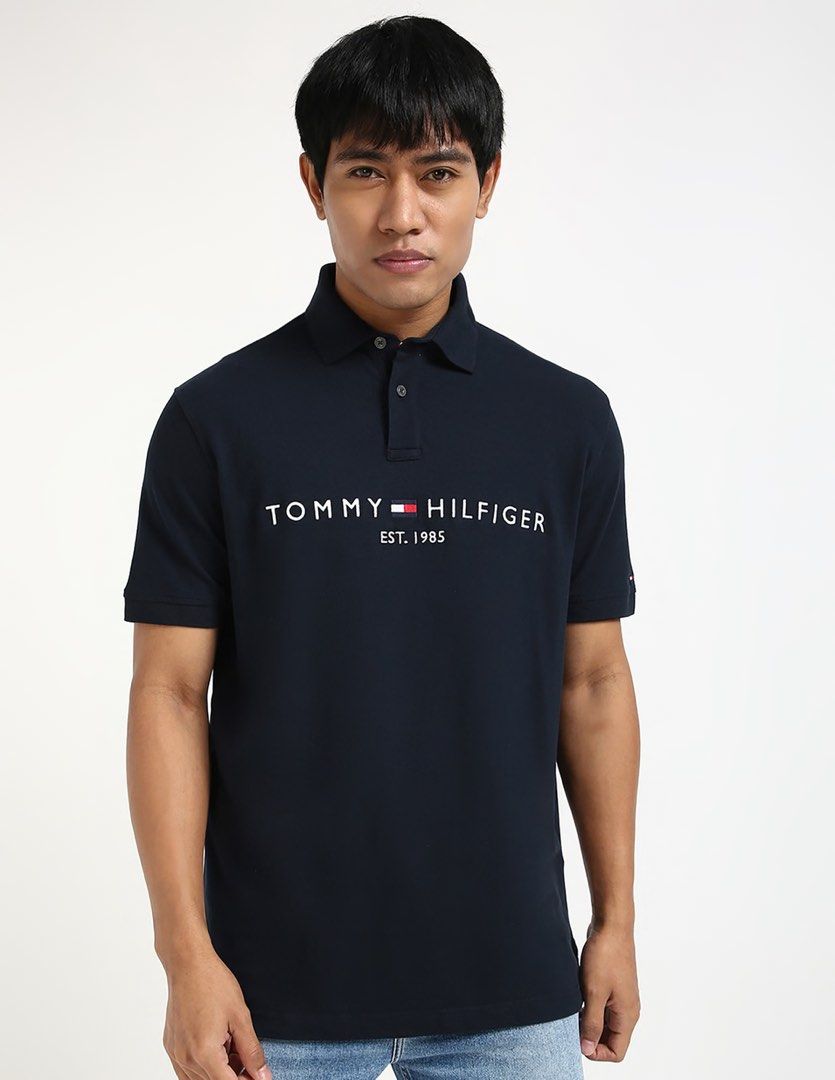 Tommy Hilfiger Script Embroid Logo Navy Poloshirt (Category: Tshirts & Polo Shirts ) located in Antipolo. Submitted by thearchivesproject (Listing ID 1467318226, Image 1). Description: 19.5 width 25 length.