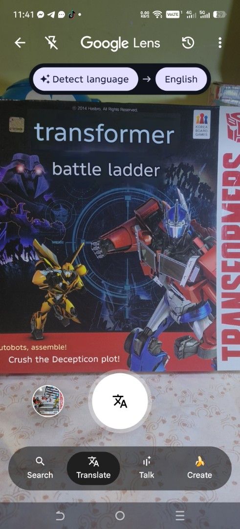 Transformers Battle Ladder Board Game Korea Board Games (Category: Board Games & Puzzles) located in Caloocan City. Submitted by mckysprelove (Listing ID 1467194429, Image 1). Description: - Authentic Korea Board Games release, official 2014 Hasbro licensed Transformers game - Complete set includes: game board, battle cards, character tokens, token stands, rulebook, and die - Quick and fun: takes about 20 minutes to play, perfect for 2 to 5 playe