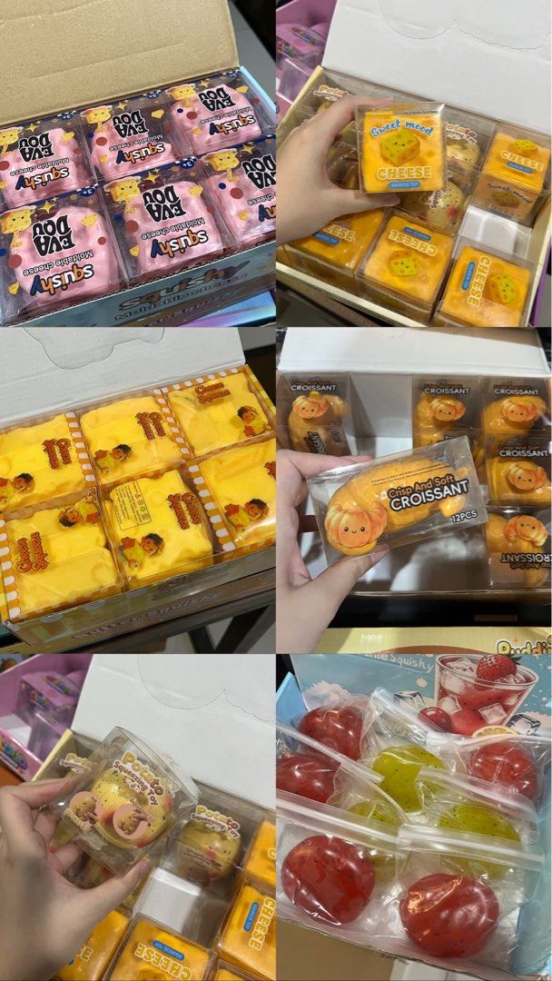 Trending Crunchy Squishies (Category: Designer & Blind Box Toys) located in Quezon City. Submitted by chaeyoung324 (Listing ID 1460661477, Image 1). Description: Perfect for prizes, gifts or even personal use Accepting bulk orders Send a dm for availability and pictures Fairly priced and already at our best offer. Kindly no further negotiations. Thank you! *Listings as of Sep 21 V. cheese: 210 Cloud: 210 Butter: 210 Noodles: 170 Slushy seed: 190 