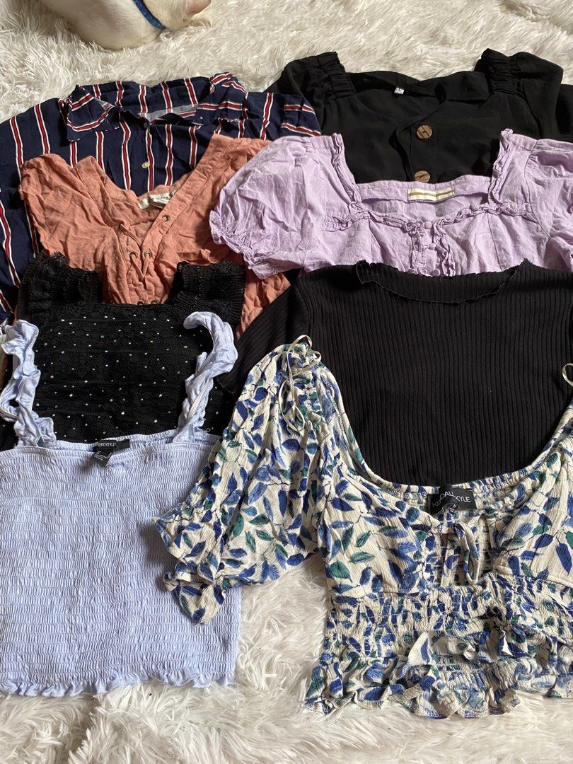 Trendy Tops - TAKE ALL (Category: Others Tops) located in Rizal. Submitted by dianamarieulip (Listing ID 1467240178, Image 2). Description: small to large sizes halos lahat ay hindi nagamit at brandnew free shipping na po location: rizal.