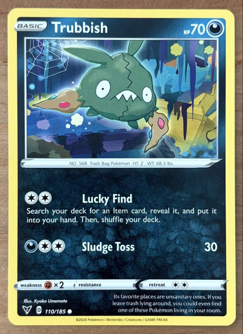 Trubbish | Pokemon Cards ~ Vivid Voltage (Category: Raw Singles) located in Makati City. Submitted by cardlab (Listing ID 1467174021, Image 1). Description: Items are 💯 authentic/original/legit. About The Card: •Language: EN • Number: 110/185 • Common • Normal FOR: • Cards ₱99 and below with Card Sleeves • Cards ₱100 and up with Card Sleeves and Used Toploader • ₱10 for Bnew Tops Packaging (If Shipping): ✔️ Plastic cover ✔️ Cardboard ✔️ Bubble w