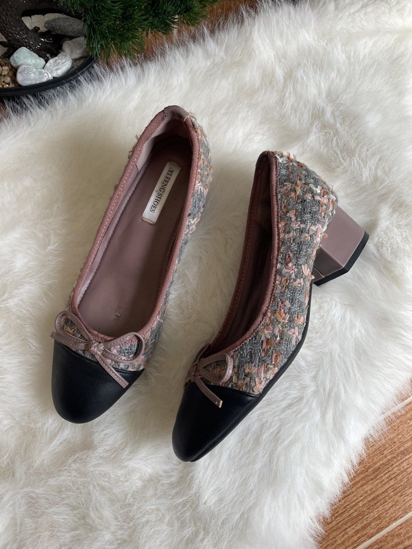 Tweed Block-Heel Pumps (Category: Heels) located in Bulacan. Submitted by johnivanqu27099 (Listing ID 1467188744, Image 2). Description: Tweed Block-Heel Pumps • Size: EU 36 • Condition: Brand New • Price: ₱1,199 — negotiable for sure buyer. PM for inquiries. First come, first served..