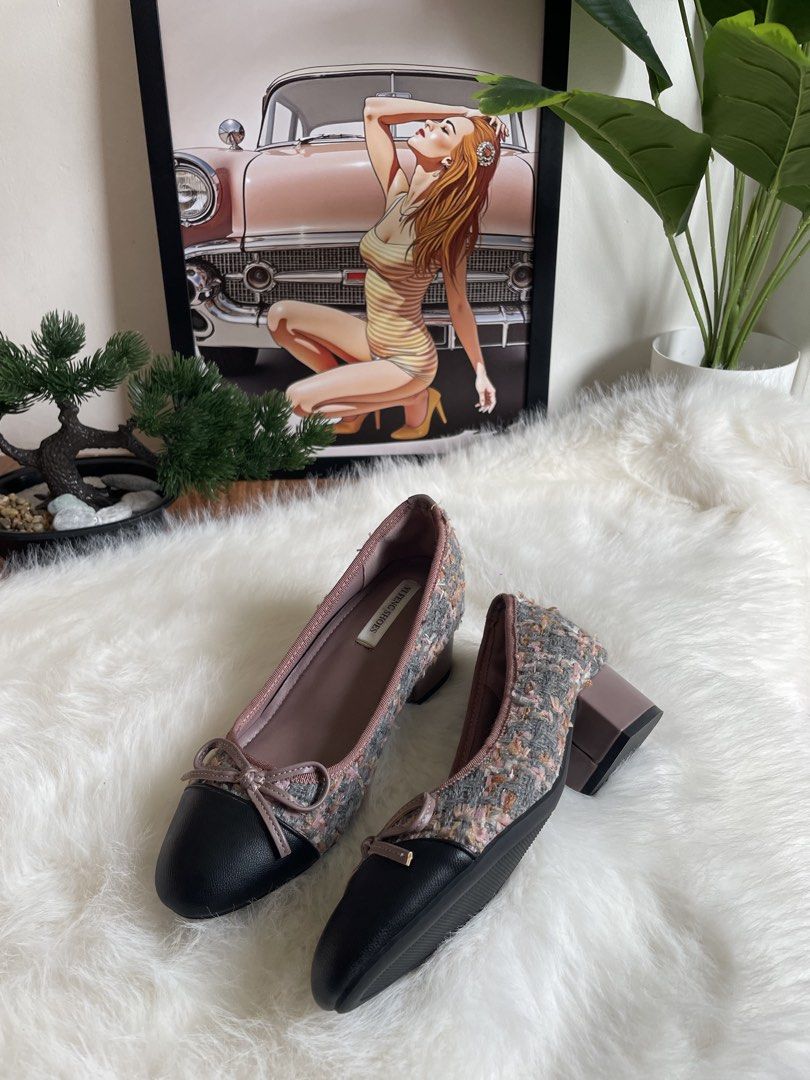 Tweed Block-Heel Pumps (Category: Heels) located in Bulacan. Submitted by johnivanqu27099 (Listing ID 1467188744, Image 3). Description: Tweed Block-Heel Pumps • Size: EU 36 • Condition: Brand New • Price: ₱1,199 — negotiable for sure buyer. PM for inquiries. First come, first served..