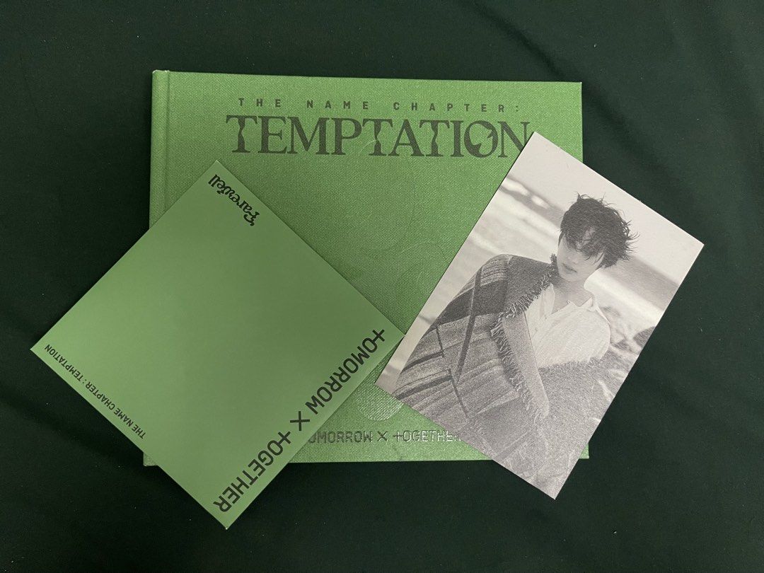 TXT Album: Temptation (Category: K-Wave Merchandise) located in Marikina City. Submitted by pixiivirgo (Listing ID 1467290107, Image 1). Description: RFS: Its of no use to me now + need the money for college Inclusions: Hueningkai 3/4 Photocard Temptation CD Bought this a few years ago online I would warn that some soobin pages are cut out^ .