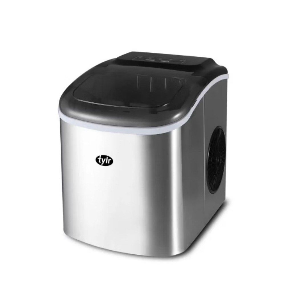 tylr Portable Automatic Ice Maker TYL-PM2021 (Category: Refrigerators and Freezers) located in Manila. Submitted by designerbr74373 (Listing ID 1467241183, Image 2). Description: - Brand: Tylr - Model: TYL-PM2021 - Condition: Brand new, still packed in original box - Capacity: Makes up to 12 kg of ice in 24 hours - Water Tank: 1.3L capacity - Storage Basket: 0.6kg interior storage - Features: Digital LED control panel and convenient drain plug - 