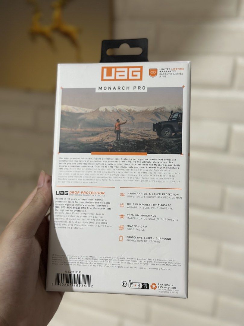 UAG Monarch Pro MagSafe Case | iPhone 16 Plus (Category: Cases & Sleeves) located in Manila. Submitted by jflo.vault (Listing ID 1467346817, Image 3). Description: 📱 UAG Monarch Pro MagSafe Case — iPhone 16 Plus ✓ Original UAG Monarch Pro ✓ Built-in MagSafe ✓ Top Grain Leather ✓ 25ft Drop Protection ✓ With Original Box ✓ Secondhand Condition 💰 ₱1,200 📍 Meetup around Metro Manila 📩 PM for inquiries — Sure buyers only.
