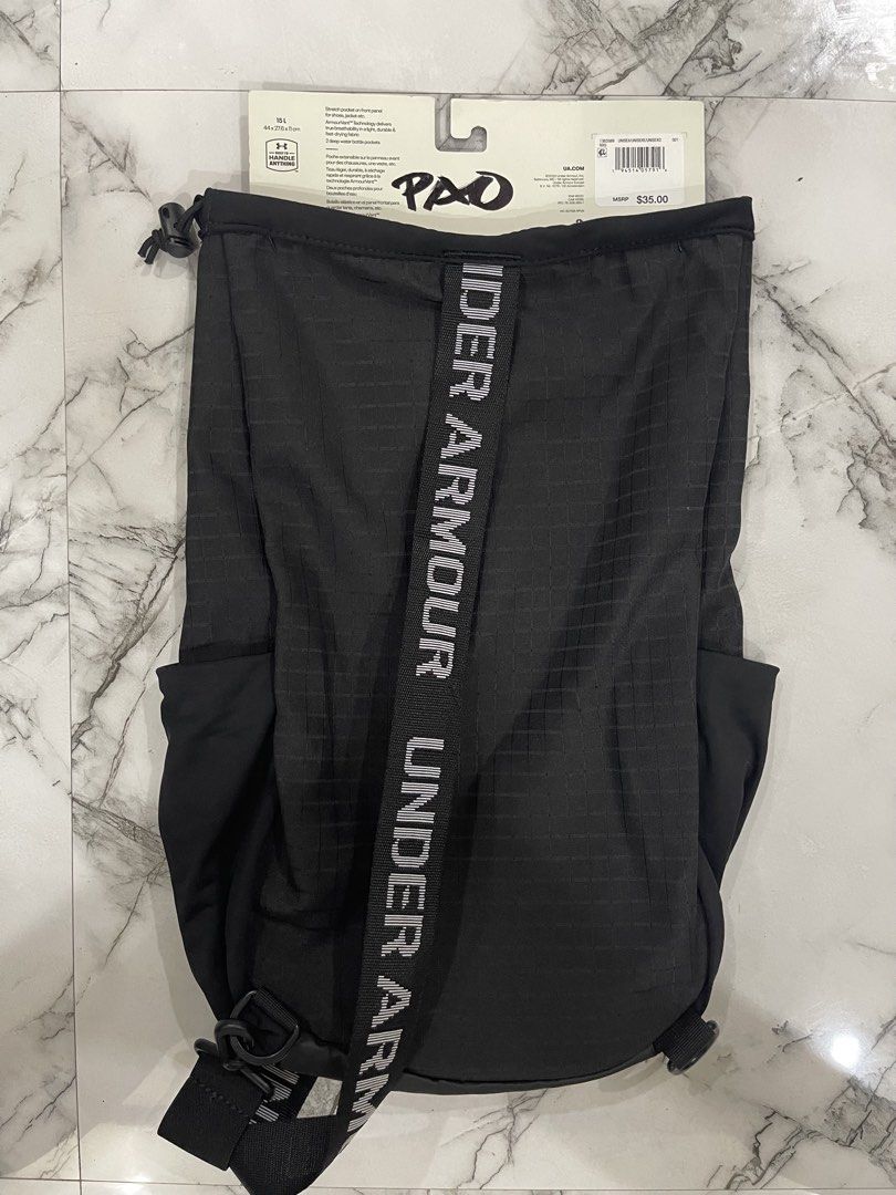 Under Armour UA Flex Sling Bag Black (Category: Sling Bags) located in San Jose del Monte. Submitted by xdy12 (Listing ID 1467217646, Image 3). Description: - Brand new with original tags attached - Color: Classic Black - Capacity: 10 Liters - ArmourVent technology for breathability - Versatile shoe pocket (fits shoes or a jacket) - Dual water bottle pockets for easy hydration - Cross-body strap with bold Under Armour lettering - Original retail 