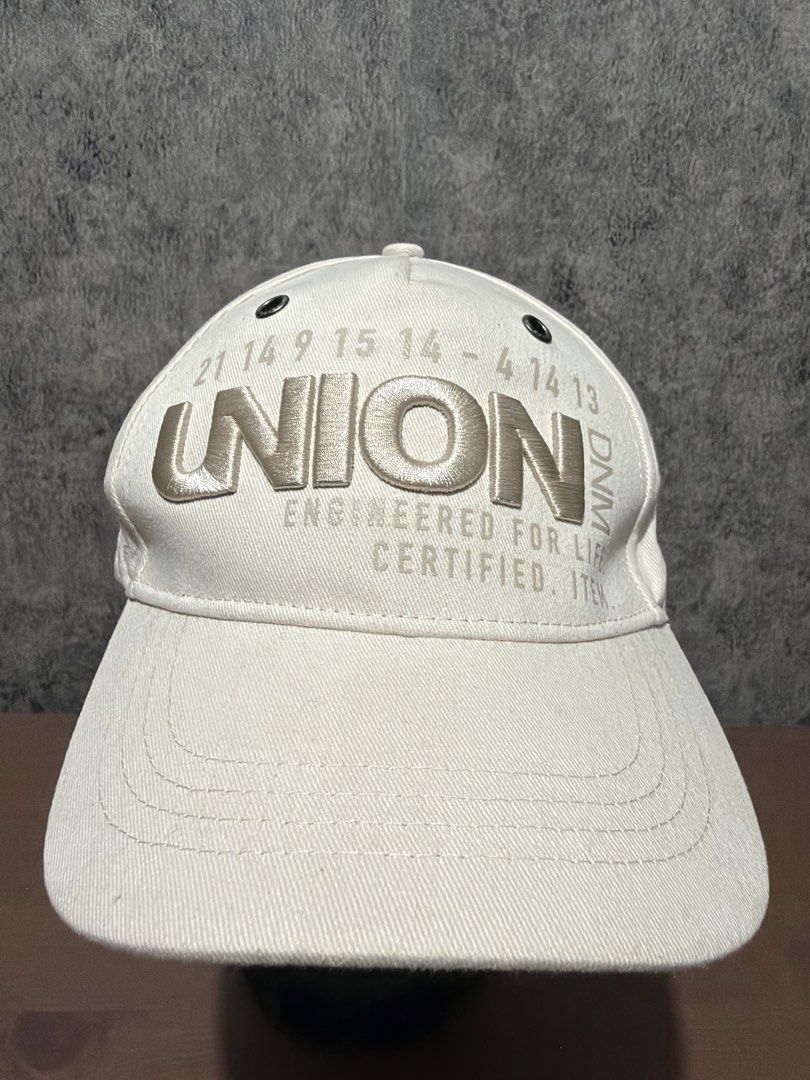 Union Denim - Embroided logo cap (Category: Caps & Hats) located in Cavite. Submitted by commoncourtesy (Listing ID 1467319864, Image 2). Description: One size fits all.