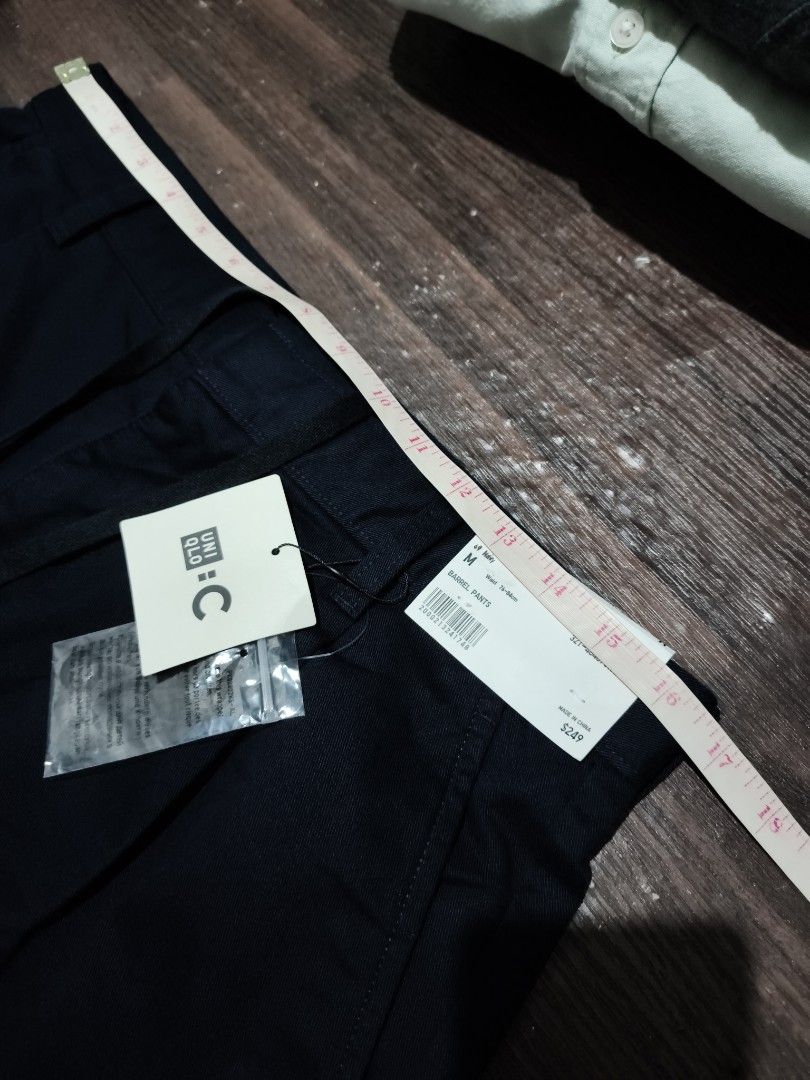 📍Uniqlo :C Barrel Pants (Category: Trousers) located in Antipolo. Submitted by simplehans (Listing ID 1467170196, Image 3). Description: ‎📍Uniqlo :C Barrel Pants ‎Size Medium (Navy) ‎Waist- 33 (Tape measure) ‎Length- 41 ‎Leg Open- 9 ‎Brand New ‎DIRECT MESSAGE IF INTERESTED.