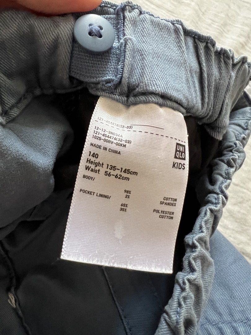 Uniqlo Kids Shorts (Category: Shorts) located in Caloocan City. Submitted by allotherthings26 (Listing ID 1467202890, Image 3). Description: - Brand: Uniqlo -200 each - Size: 140 (Height: 135-145cm, Waist: 56-62cm) - Material: Comfortable cotton blend, perfect for everyday wear - Features: Easy slip-on style, elastic waistband with internal adjustable button closure, and a back pocket - Variant: Bundle of multiple colors available.
