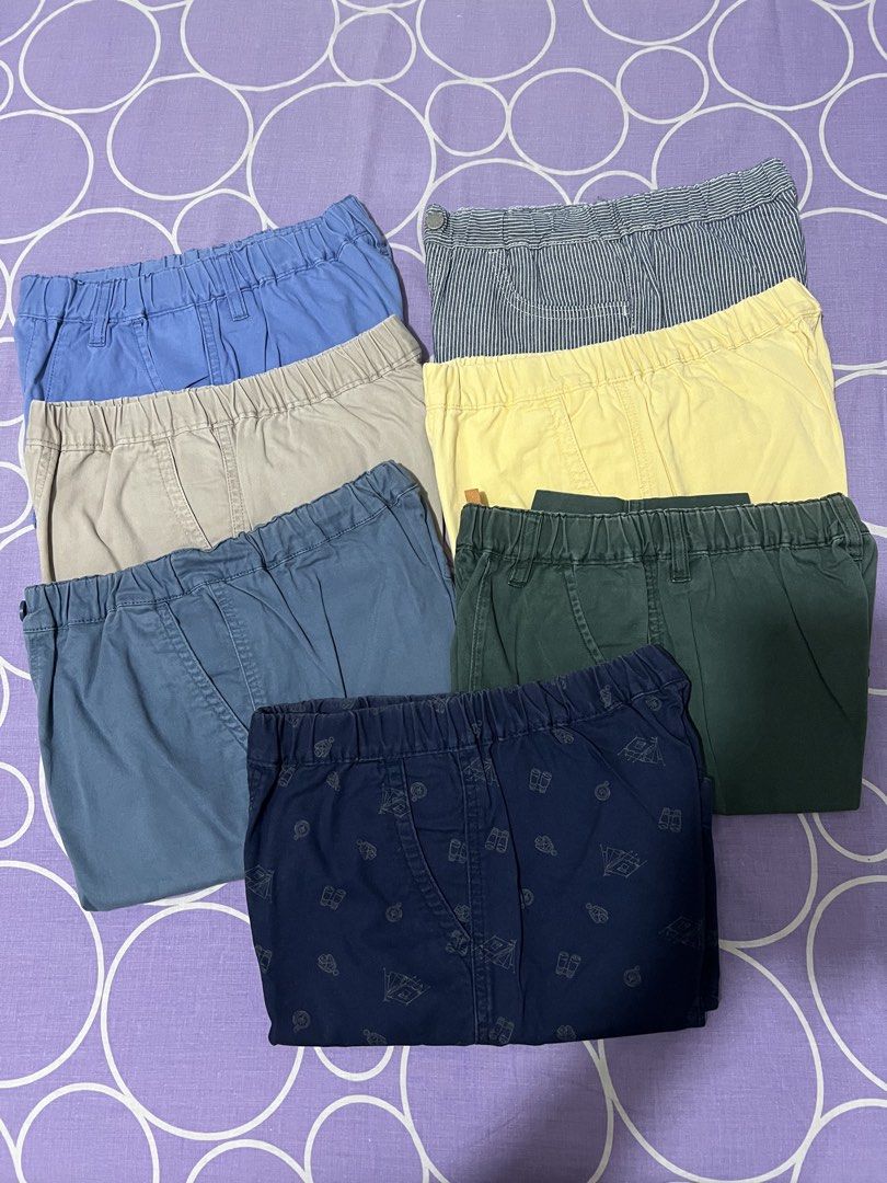 Uniqlo Kids Shorts (Category: Shorts) located in Caloocan City. Submitted by allotherthings26 (Listing ID 1467202890, Image 1). Description: - Brand: Uniqlo -200 each - Size: 140 (Height: 135-145cm, Waist: 56-62cm) - Material: Comfortable cotton blend, perfect for everyday wear - Features: Easy slip-on style, elastic waistband with internal adjustable button closure, and a back pocket - Variant: Bundle of multiple colors available.