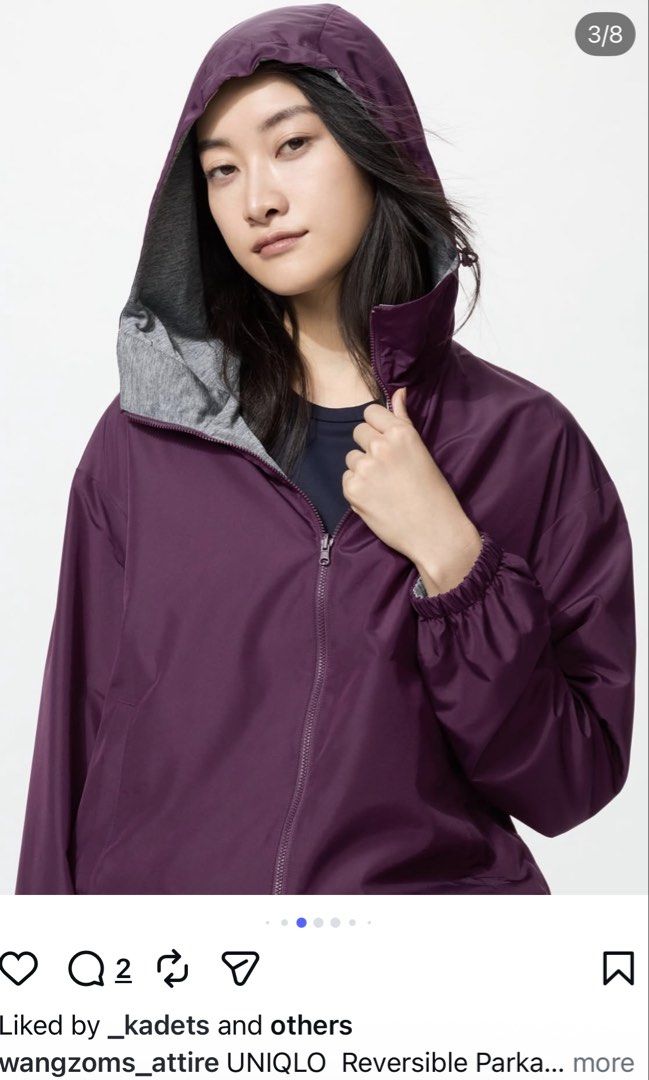 Uniqlo Reversible Jacket (Category: Coats, Jackets and Outerwear) located in Pasig City. Submitted by roadtominimalism09 (Listing ID 1467274794, Image 3). Description: No flaws. RFS: Dami kong jacket Size: Small 19 x 19 inches .