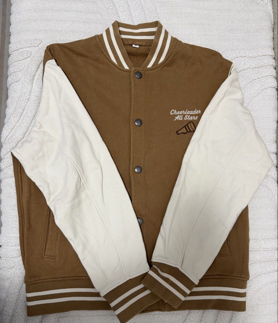 Uniqlo Varsity Jacket size 150 (Category: Babies & Kids Fashion) located in Angono. Submitted by thebudgetwardrobe (Listing ID 1467301214, Image 2). Description: .