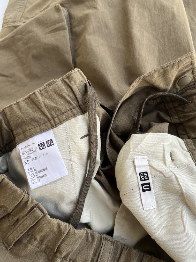 Parchute Design Uniqlo wide parachute cargo pants, Men's Fashion, Bottoms, Joggers on ...