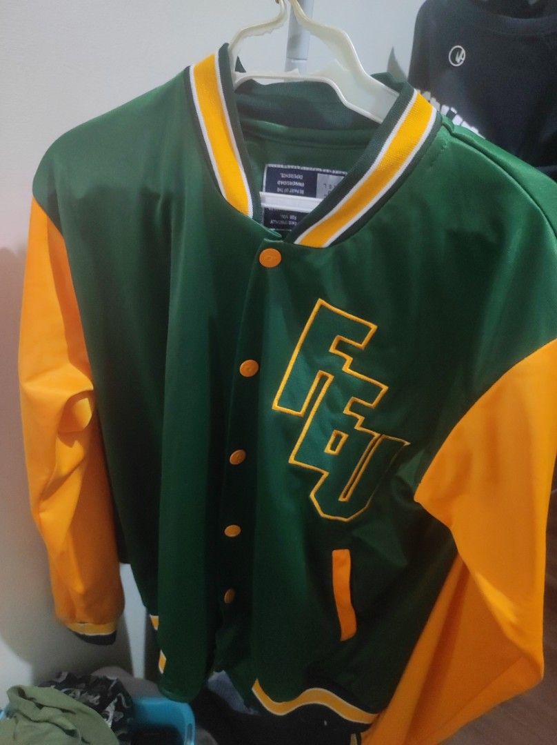 Unisex Classic OG FEU Varsity Jacket (Medium) (Category: Coats, Jackets and Outerwear) located in Manila. Submitted by job2k (Listing ID 1467260975, Image 1). Description: Selling Unisex Classic OG Varsity FEU Jacket (Button type) for P1300 (slightly nego) (2012 - 2013 ed) (Used Once lang before) (No Issue) Rfs: Decluttering personal items. For meetups around Savemore Espana, FEU Manila, UST Area ONLY Other Payment method: • GCash (Lalamove or Gr