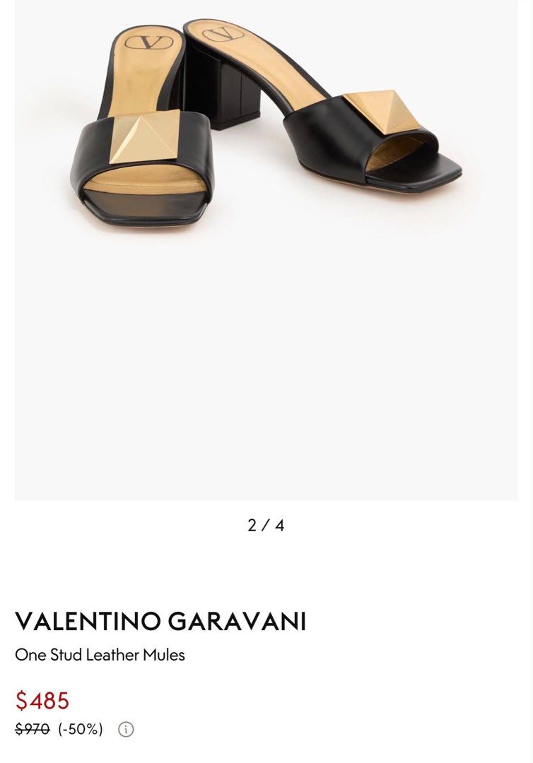 Valentino One Stud Black Sandals 36 (Category: Sandals) located in Quezon City. Submitted by loolubelle (Listing ID 1467180364, Image 2). Description: Valentino One Stud block sandals Black EU36 Includes its box and dustbag With sole protectors (to match the colors of their original base so it’s tan for the ball of the foot (outsole) and black for the heel like the original before I had the sole protectors) Soft and comfortable for all-day wear, 