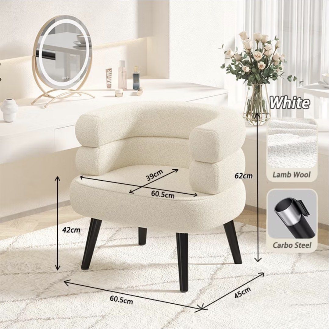 Vanity Chair (Category: Chairs) located in Pasig City. Submitted by impulsivebuyer58 (Listing ID 1467181297, Image 2). Description: Used as a vanity chair Good as new Rfs: upgraded to a chair w swivel .