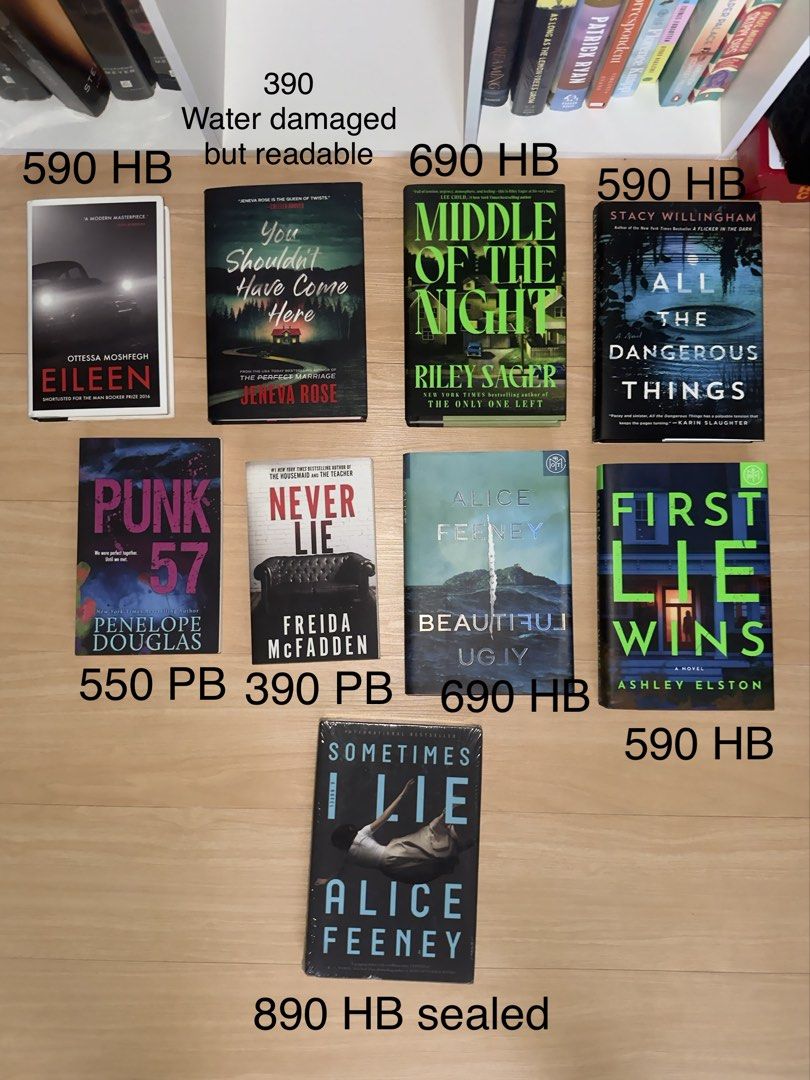 Various Thrillers (Category: Storybooks) located in Caloocan City. Submitted by dieanne (Listing ID 1467258567, Image 1). Description: Prices in the pic.