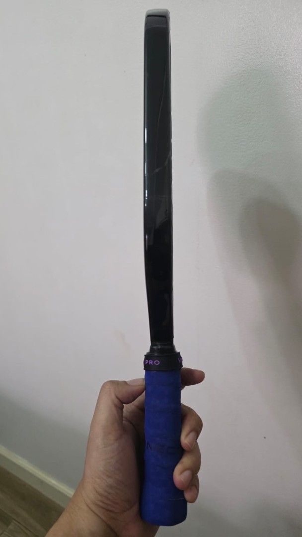 Vatic Pro Prism V7 16mm Pickleball Paddle (Category: Racket and Ball Sports) located in Carmona. Submitted by carrydainty (Listing ID 1467234761, Image 3). Description: - Model: Vatic Pro Prism V7 (16mm thickness) - USA Pickleball approved - Grip: Blue overgrip with VP logo butt cap - For Sale only - Almost New (3 times lang nagamit) - With edge guard and overgrip from DAY 1 - With box and paddle cover - Free extra overgrip (Fangcan) RFS : Upgrad