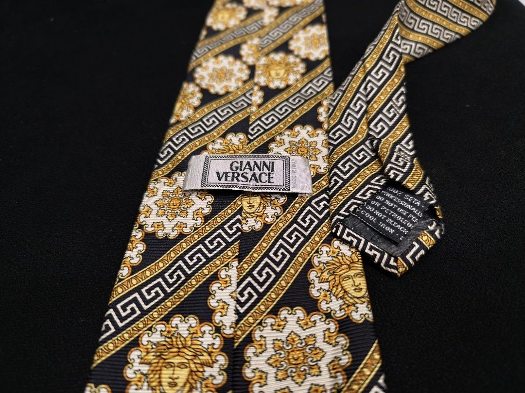 Versace Medura Greca necktie (Category: Luxury Accessories) located in Digos. Submitted by emmanuel28 (Listing ID 1467197162, Image 2). Description: Versace Medusa Greca necktie authentic 100% silk material Like new condition No issue Location: Davao del sur Buyer shoulders shipping fee.