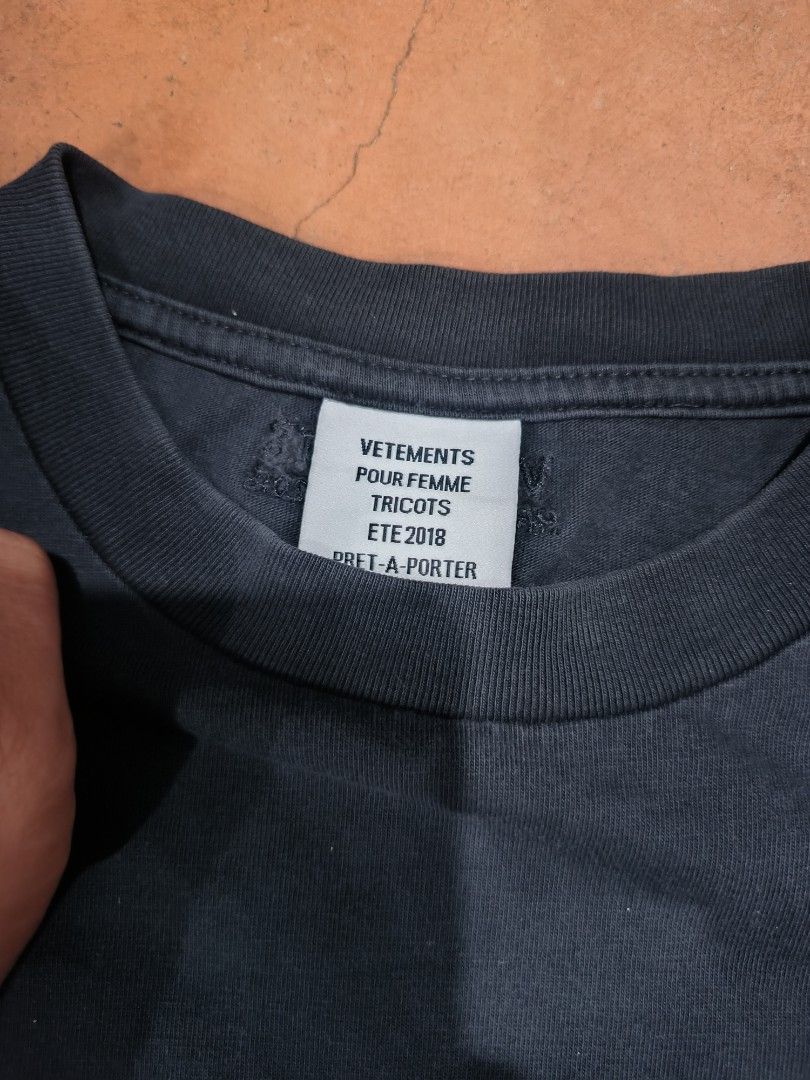 Vetements Sagittarius Tee (Category: Tshirts & Polo Shirts ) located in San Jose del Monte. Submitted by thriftydiariesph (Listing ID 1467326550, Image 3). Description: 🖤 Vetement Sagittarius Graphic Tee ♐️💜 Minimalist design with a purple Sagittarius zodiac print. Classic round neck, short sleeves, and an easy-to-style look. Perfect for everyday wear and zodiac lovers! 📏 Pit-to-pit: Approximately 22 inches 🎨 Color: Black with purple print 👕