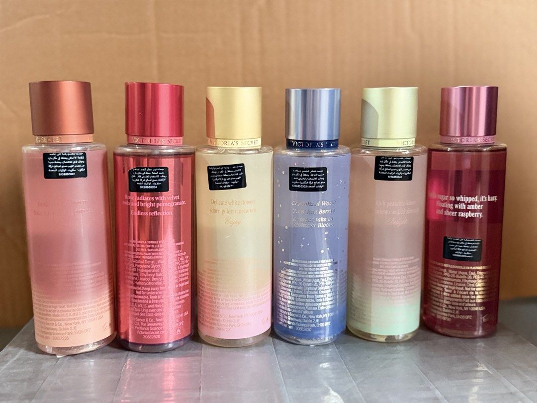 Victorias Secret Mist (Category: Fragrance & Deodorants) located in Baguio. Submitted by streasurechest (Listing ID 1467273827, Image 2). Description: Brandnew and authentic all from Qatar One of each lang po available Scents: Amber Aperitif Mirrored Pom Sugared Petals Midnight Bloom Starlit Pistachio Creme Sugar Blur Baguio city location.