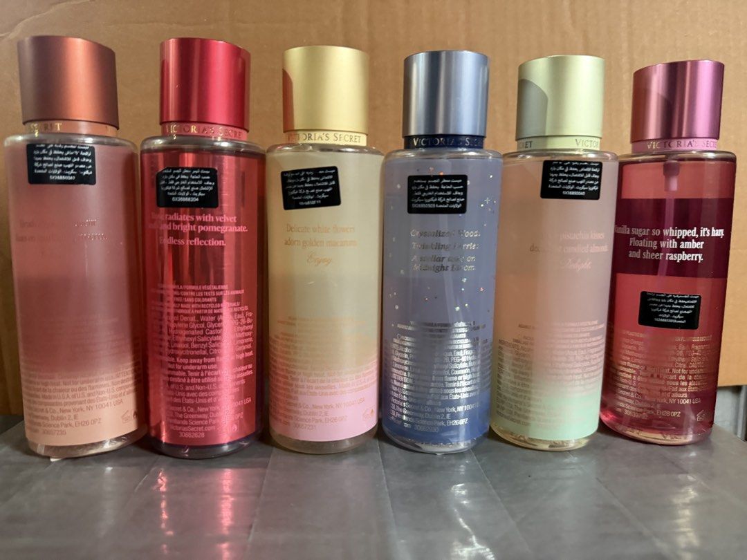 Victorias Secret Mist (Category: Fragrance & Deodorants) located in Baguio. Submitted by streasurechest (Listing ID 1467273827, Image 3). Description: Brandnew and authentic all from Qatar One of each lang po available Scents: Amber Aperitif Mirrored Pom Sugared Petals Midnight Bloom Starlit Pistachio Creme Sugar Blur Baguio city location.