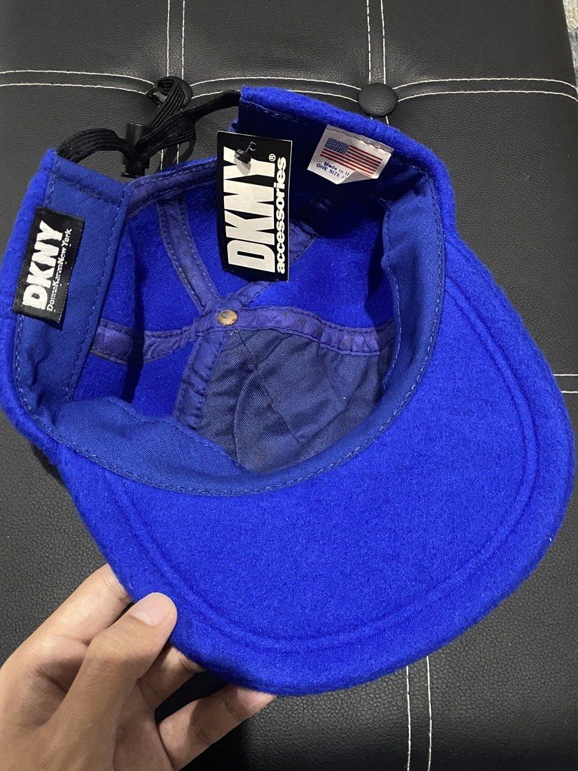 Vintage Deadstock DKNY Wool Cap (Category: Caps & Hats) located in Naga. Submitted by junked_garments (Listing ID 1467230211, Image 3). Description: Vintage Deadstock DKNY Wool Cap 9.5/10 Condition No Flaws Need Wash With Hangtag Authentic OSFA Dm me to purchase!.