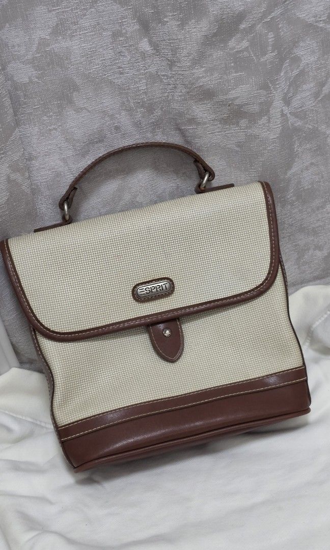 Vintage Esprit top-handle satchel bag (Category: Shoulder Bags) located in Santo Tomas. Submitted by cheskieeeeeeeee (Listing ID 1467292735, Image 1). Description: This item is a vintage Esprit micro-check/houndstooth top-handle satchel bag..