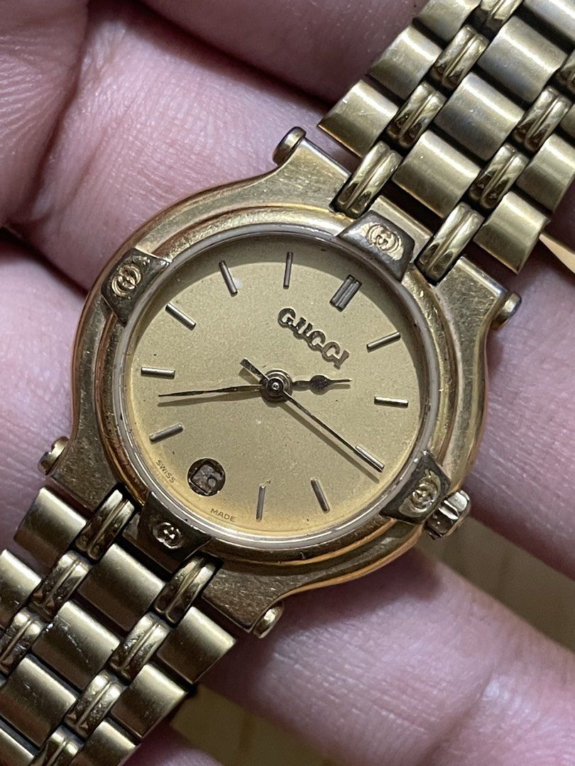 Vintage Gucci 9000L 9200L (Category: Women's Watches) located in Taguig. Submitted by tester1x (Listing ID 1467276531, Image 3). Description: AS IS BUNDLE ( need pa service & put battery ) Vintage Gucci Swiss Made 9200L 0037143 Quartz Gold Plated Stainless Steel Case & Bracelet 25mm 6.5 wrist size Vintage Gucci Swiss Made 9000L 0060013 Gold Plated Stainless Steel Case & Bracelet 25mm 5.5 wrist size .