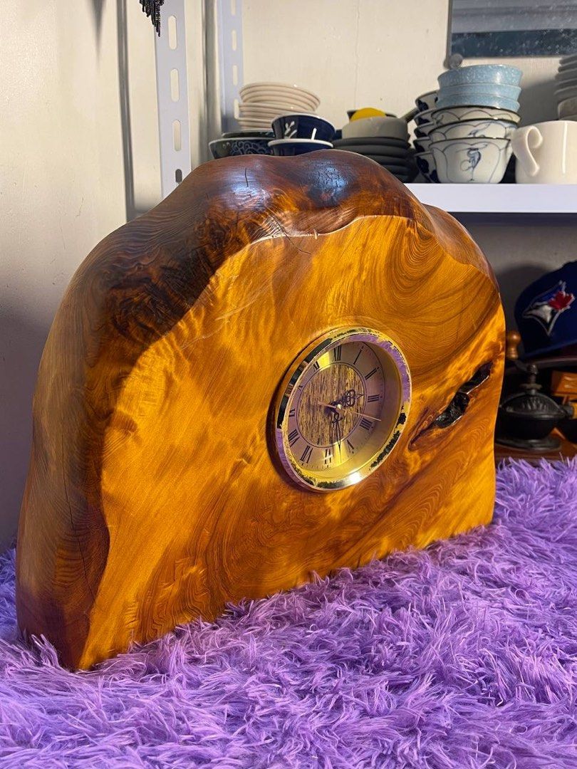 Vintage Solid Wood Table Clock | Rustic Décor (Category: Clocks) located in Manila. Submitted by nicanicss (Listing ID 1467201392, Image 2). Description: Vintage Solid Wood Table Clock | Rustic Décor • Solid natural wood design • Beautiful vintage wood grain • Roman numeral clock face • Unique rustic display piece • Pre-owned with signs of age/wear • Came from japan • Good working Condition 📍 QC, Batasan Hills 💰 Price: ₱1,599.