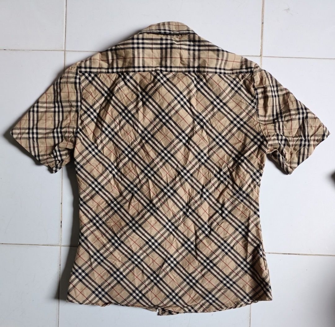 Vtg burberry nova plaid short sleeve (Category: Shirts) located in Asingan. Submitted by arnelpalaris8 (Listing ID 1467357156, Image 2). Description: FS Women Size medium 16 width 21.5 Length EXCELLENT CONDITION PM ME.