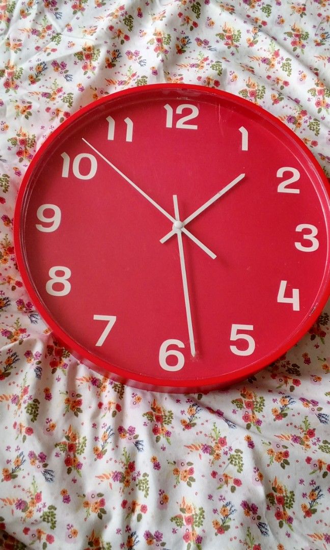 Wall Clock (Category: Other Home Appliances) located in Paranaque City. Submitted by nobleearth.d28ec3 (Listing ID 1467171133, Image 1). Description: Red Wall Clock bought from Ikea Selling it coz I have two of this already.