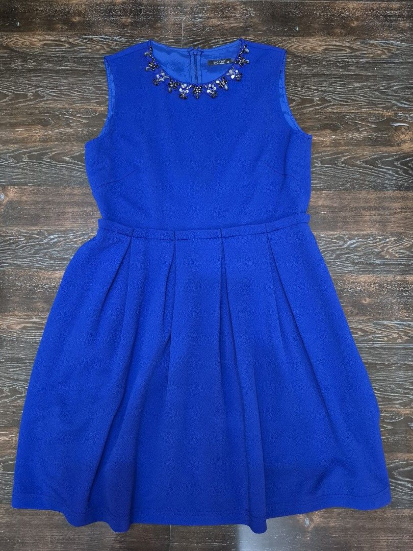 Wanko Royal Blue Dress (Category: Dresses) located in Santa Cruz. Submitted by deenem (Listing ID 1467192777, Image 2). Description: Like New😍👌 No flaws👌 Size 40 on Tag Can fit L-XL Asian (Measurements laid flat in inches) Bust:20 Waist: 17.5 Armhole:9.5 Lenght: 38.