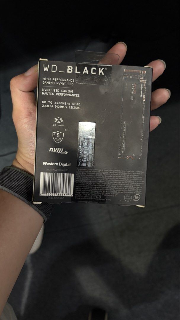 WD SN750 500gb SSD (Category: Hard Disks & Thumbdrives) located in Manila. Submitted by jesonn_ (Listing ID 1467191675, Image 3). Description: brand new still sealed, only bought as extra ssd.