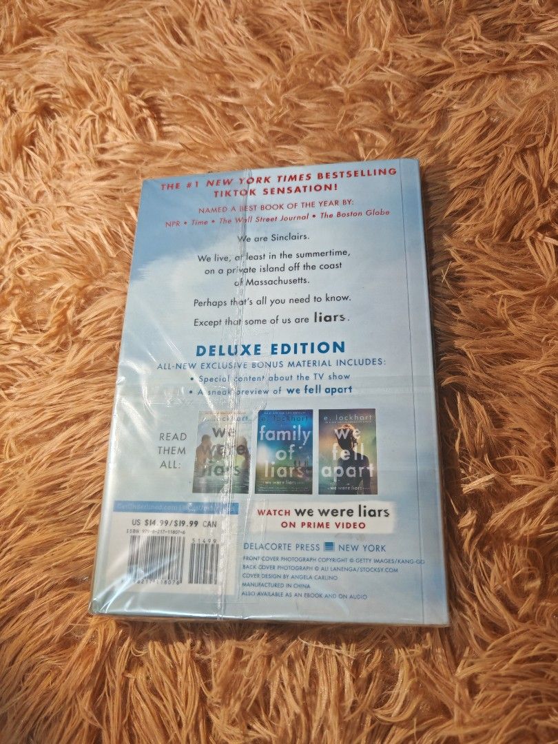 We Were Liars - Deluxe Edition (Category: Storybooks) located in Cebu City. Submitted by mira.bless (Listing ID 1467176328, Image 2). Description: Pre-loved book Authentic copy Deluxe edition We Were Liars - E. Lockhart Cadence Sinclair Eastman is trying to piece together the events of a summer two years prior that she cannot remember, involving four close-knit friends known as the "Liars," a dark accident, a family revolution, and buried secrets