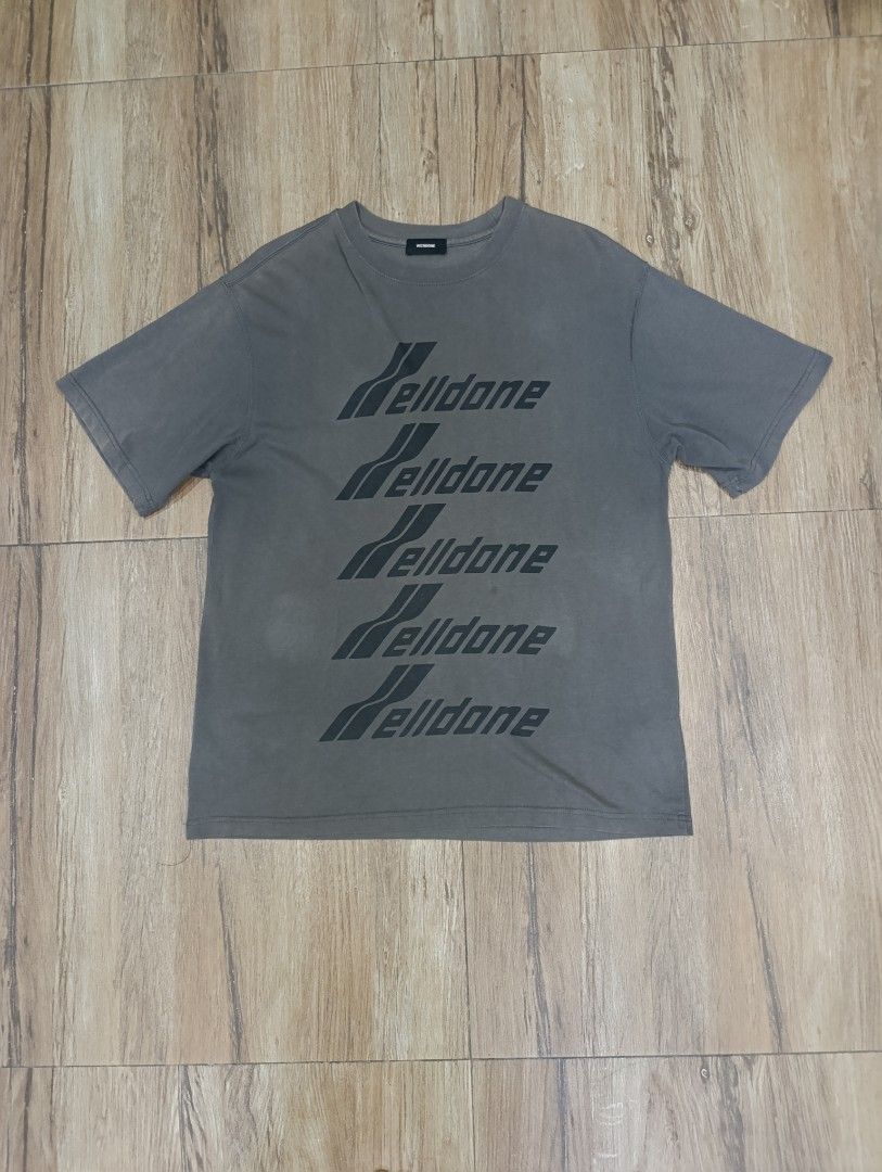 WELLDONE MULTI LOGO TEE (Category: Tshirts & Polo Shirts ) located in Angeles City. Submitted by kc_archvs (Listing ID 1467350422, Image 1). Description: Size on tag: XL Dimes: 21x30 900php if delivery +sf.