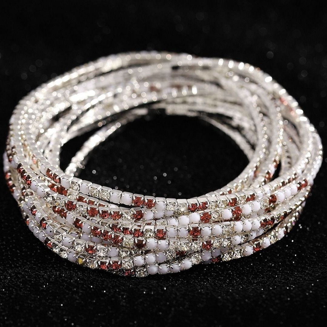 One Piece White Brown Rhinestone Elastic Bracelet (Category: Jewelry) located in Taguig. Submitted by realmshop (Listing ID 1462968380, Image 2). Description: White Brown Rhinestone Elastic Bracelet 💎Rhinestone Elastic Bracelet Set – Stackable Sparkle Stretch Bracelets for Women & Girls💎 Add instant glamour to any outfit with effortless elegance! Elevate your everyday style with this dazzling 3-Pack Rhinestone Elastic Bracelet Set. Meticulously