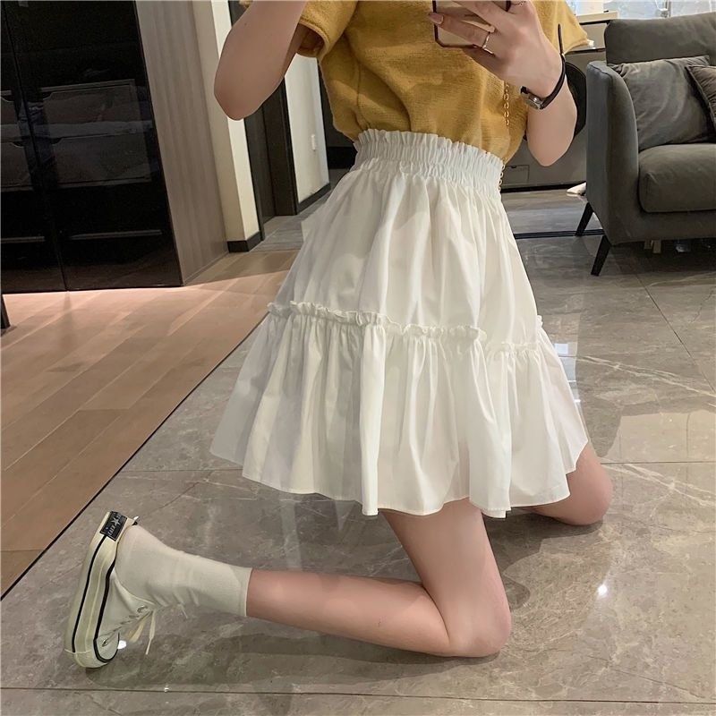 White Cotton and Garterized Skirt (Category: Skirts) located in Manila. Submitted by danie_sells (Listing ID 1467251001, Image 2). Description: - Color: Clean solid white - Style: Mini skirt with a trendy tiered ruffle design - Fit: High-waist with a comfy, stretchy elastic waistband - Fabric: Lightweight and breathable - Silhouette: Flared and flowy - Versatility: Easy to pair with casual tees or crop tops ——— PAYO. Pay As You Order. 💵 MOP: Mar