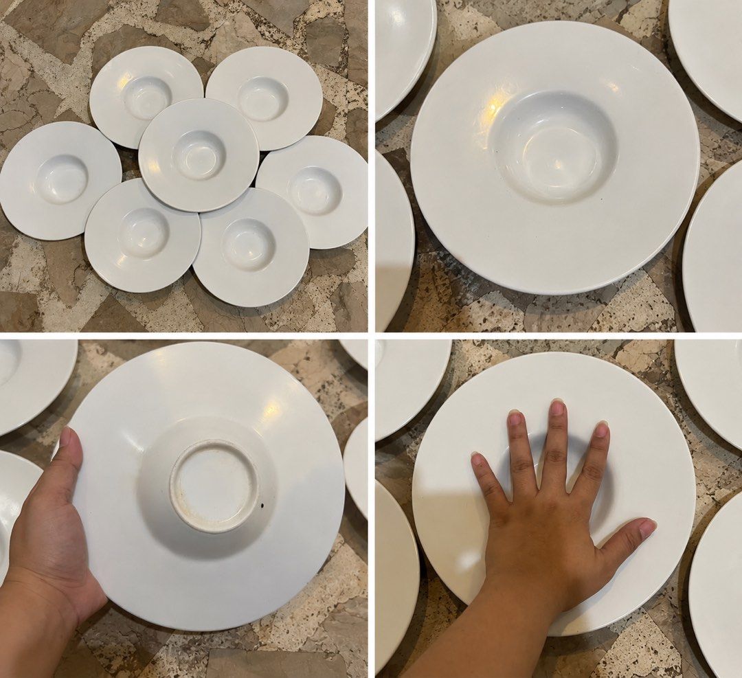white wide-rim pasta or soup plates (Category: Dinnerware & Cutlery) located in San Fernando. Submitted by japansurpluselyu (Listing ID 1467243368, Image 1). Description: .