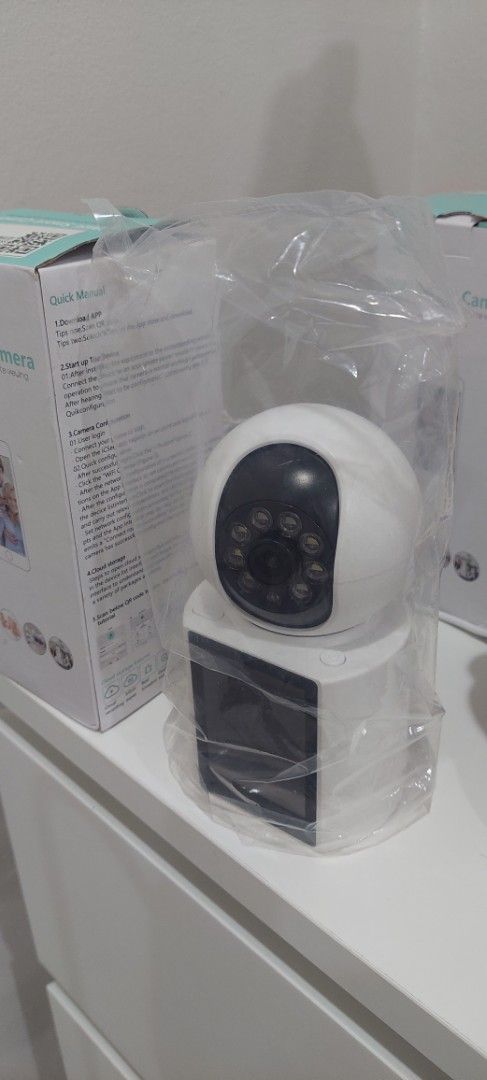 WiFi Smart Camera PTZ Home Security Camera ICSee (Category: Security Systems & CCTV Cameras) located in Manila. Submitted by mcangwong80885 (Listing ID 1467228684, Image 2). Description: -Brand new 1pc, and still wrapped in plastic inside the original box - Pan and tilt design for complete room coverage and remote viewing - Infrared night vision LEDs for clear monitoring 24/7 - Uses the user-friendly ICSee app for easy setup and mobile monitoring