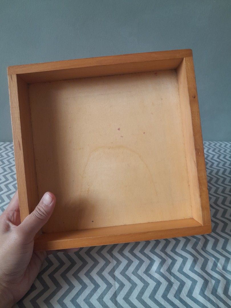 Wooden Square Trays (Category: Everything Else Others) located in Pasig City. Submitted by three.babybears (Listing ID 1467271302, Image 2). Description: one is slightly taller than the other 100 each‼️.