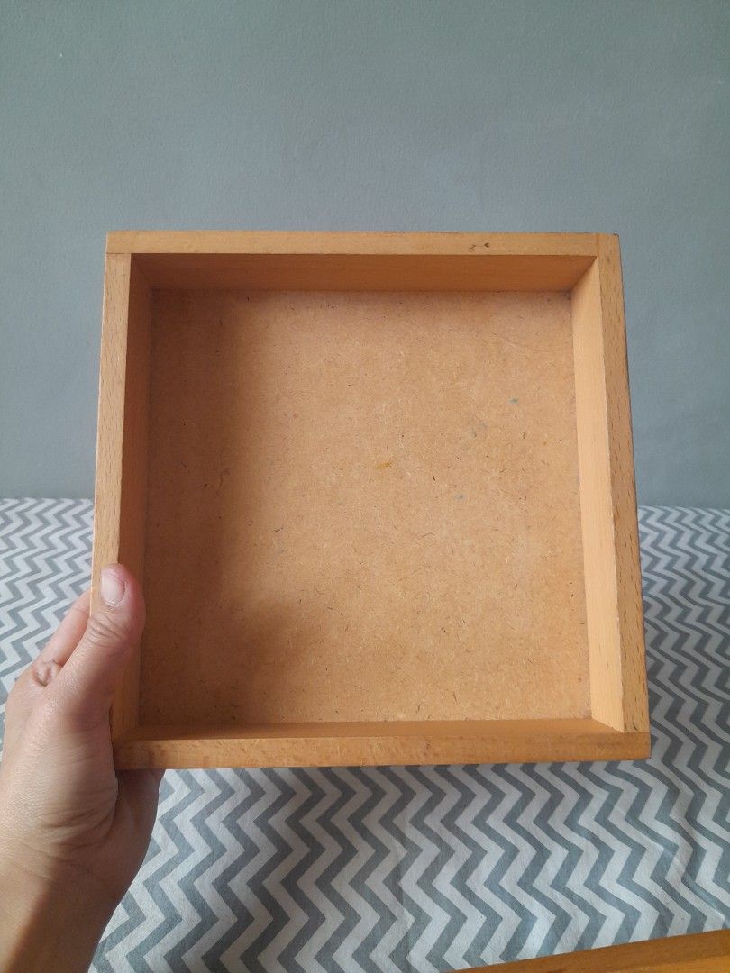 Wooden Square Trays (Category: Everything Else Others) located in Pasig City. Submitted by three.babybears (Listing ID 1467271302, Image 3). Description: one is slightly taller than the other 100 each‼️.