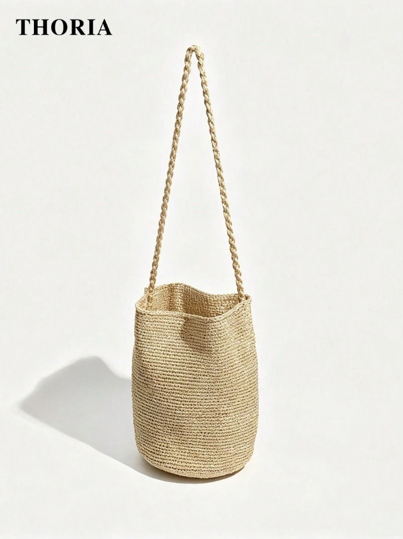 Woven Bucket Bag (BNEW) (Category: Shoulder Bags) located in Quezon City. Submitted by meganmenn (Listing ID 1467238595, Image 1). Description: - Bought from Shein for 900, sold out currently on website - RFS: Didnt make my trip! - Perfect for Vacay/Beach - Message for more photos.