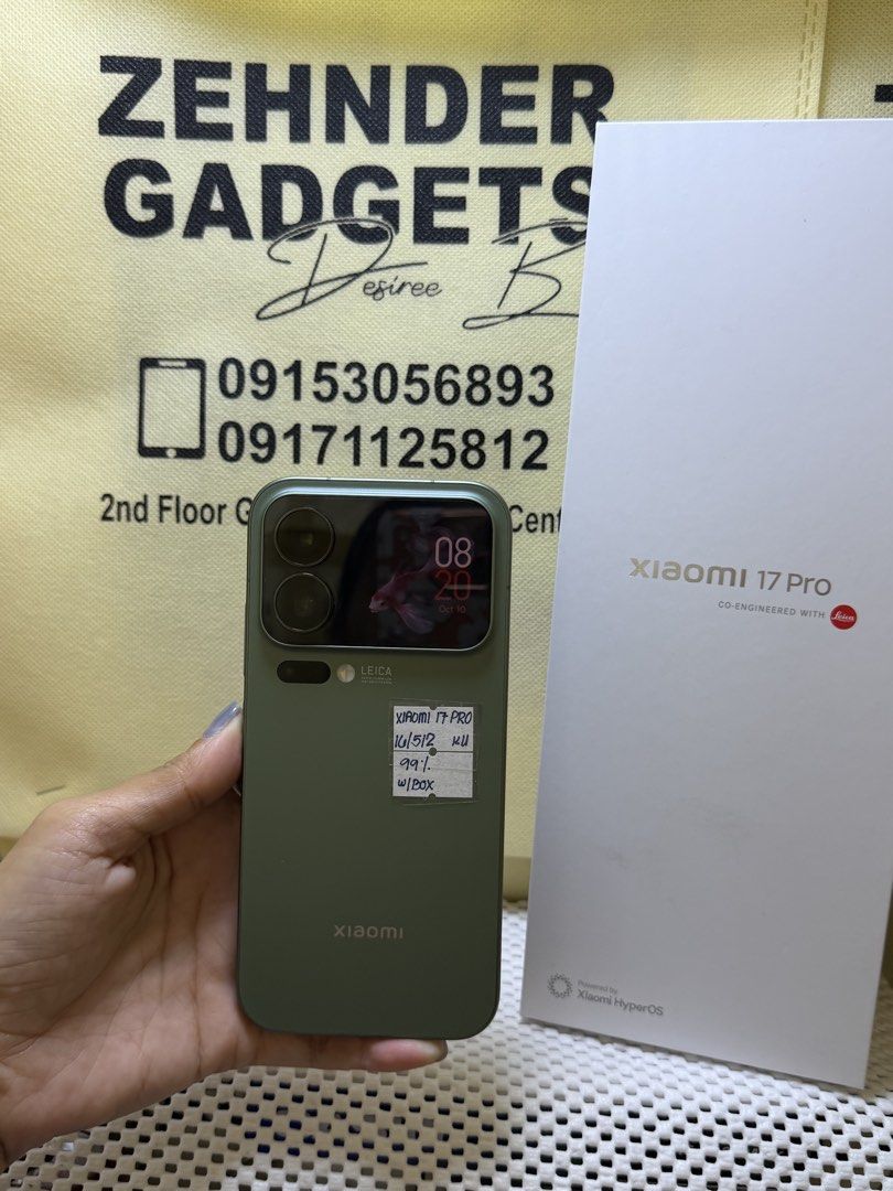 XIAOMI 17 PRO 16/512GB OPENLINE (COMPLETE) (Category: Xiaomi) located in San Juan City. Submitted by desireebayal96 (Listing ID 1467299010, Image 2). Description: XIAOMI 17 PRO (NAKA GLOBAL VERSION NA) * 16/512GB * DUAL SIM * OPENLINE (BOTH PHYSICAL SIM) * 6300mAh * 50MP * 99% BATTERY HEALTH * 99% SMOOTH * NO ISSUE * NO HISTORY OF REPAIR * WITH ORIGINAL 100W CHARGER * WITH BOX SAME SERIAL OPEN FOR COD SAME DAY DELIVERY PLUS SHIPPING FEE MESSAGE M