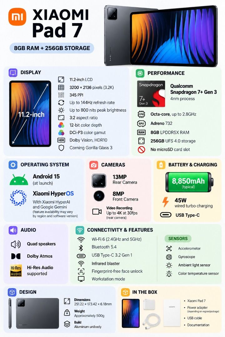 XIAOMI PAD 7 (Category: Android) located in Manila. Submitted by aguelmarkg13103 (Listing ID 1467172208, Image 2). Description: Xiaomi pad 7 8+256gb Gray 100% Battery Health/560cc No Hidden Issue, NO DENTS OR SCRATCHES BRANDNEW, BINUKSAN LANG. CAN PASS TO BRANDNEW No History of Repair COMPLETE PACKAGE UNIT CHARGER ORIGINAL BOX CASE FOR SALE OR SWAP TO MAYTAG WASHER Negotiable!!!.