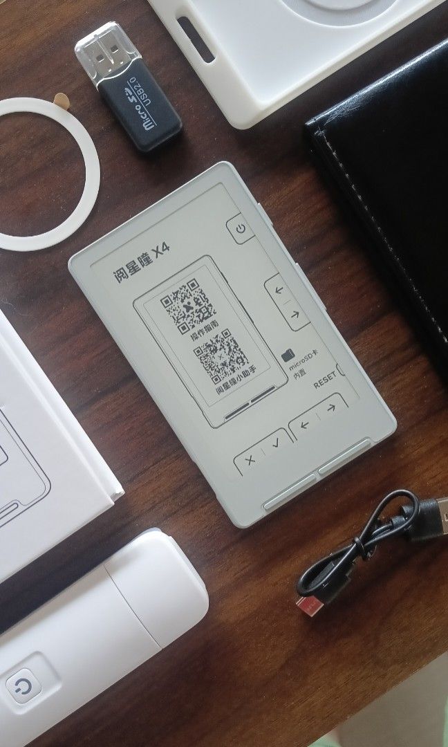 XTEINK X4 EREADER DEVICE (Category: Laptops & Notebooks) located in Zamboanga. Submitted by therehomecollective (Listing ID 1467220929, Image 1). Description: Selling my Xteink X4 EREADER! With free 5 ebooks of your choice (depends on availability) ✅ Everything is in great condition, slightly used ✅ Compact, lightweight, and easy to carry ✅ Chinese version (on stock firmware) Inclusions: Original box 16gb micro SD memory card White 3D case Black 