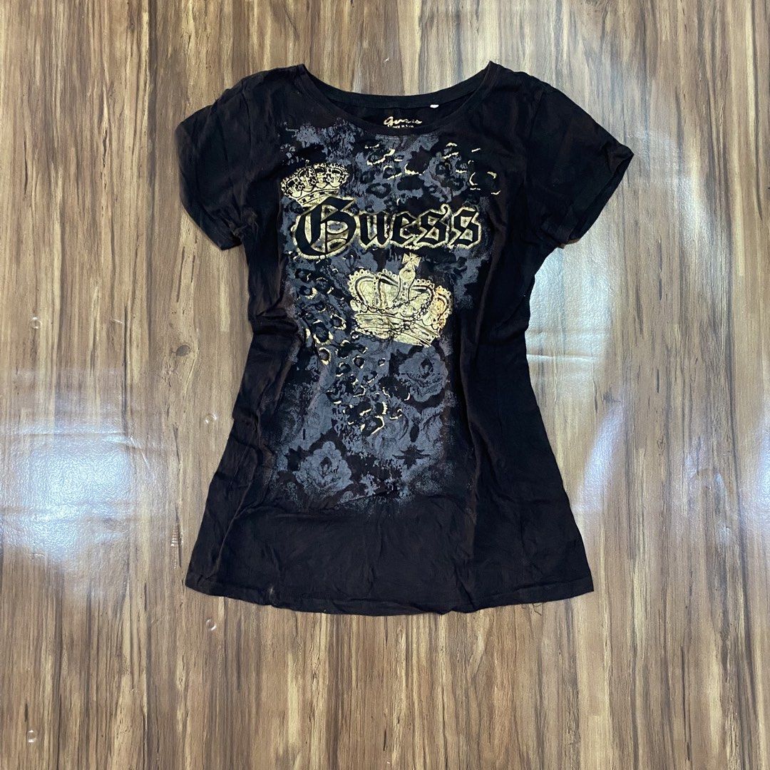 Y2k Guess Rhinestone Top (Category: Shirts) located in Cebu City. Submitted by accurate.curations.ceb (Listing ID 1467219044, Image 1). Description: Guess EXCELLENT CONDITION COLOR RATE: 10/10 Issues: None M Measurements: Width: 16 inches Length: 24 inches Price + Sf 📍Cebu Shipping via J&T NO COD/COP PAYMENT FIRST VIA GCASH OR BANK Unli vouch and VC for legitimacy dm if interested 📩.