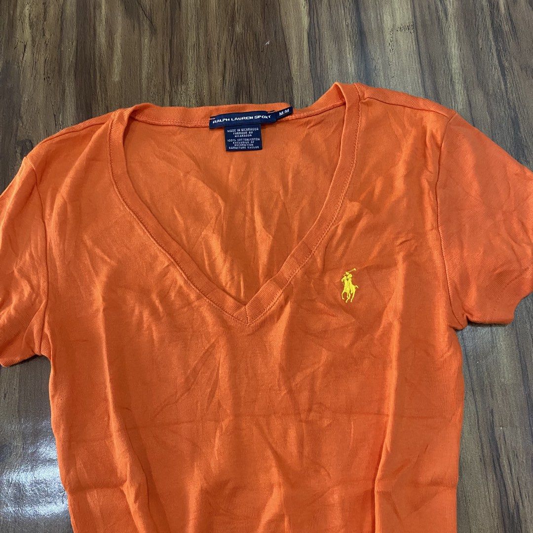Y2k Ralph Lauren Orange Top (Category: Blouses) located in Cebu City. Submitted by accurate.curations.ceb (Listing ID 1467218488, Image 2). Description: Y2k Ralph Lauren EXCELLENT CONDITION COLOR RATE: 10/10 Issues: None M Measurements: Width: 15 inches Length: 23 inches Price + Sf 📍Cebu Shipping via J&T NO COD/COP PAYMENT FIRST VIA GCASH OR BANK Unli vouch and VC for legitimacy dm if interested 📩.
